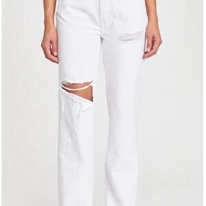 Pistola White Distressed Women Jeans